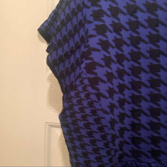 Lane Bryant Blue and Black Plaid Sweater Dress - Picture 5 of 5